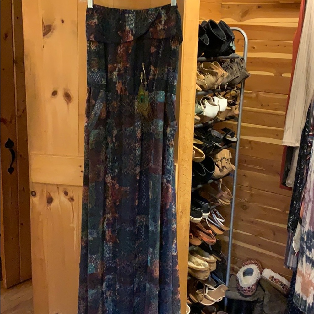 Long strapless dress